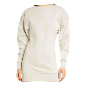 Amylynn Neu Oatmeal Neutral Mini Sweatshirt Dress - Size M - NWT